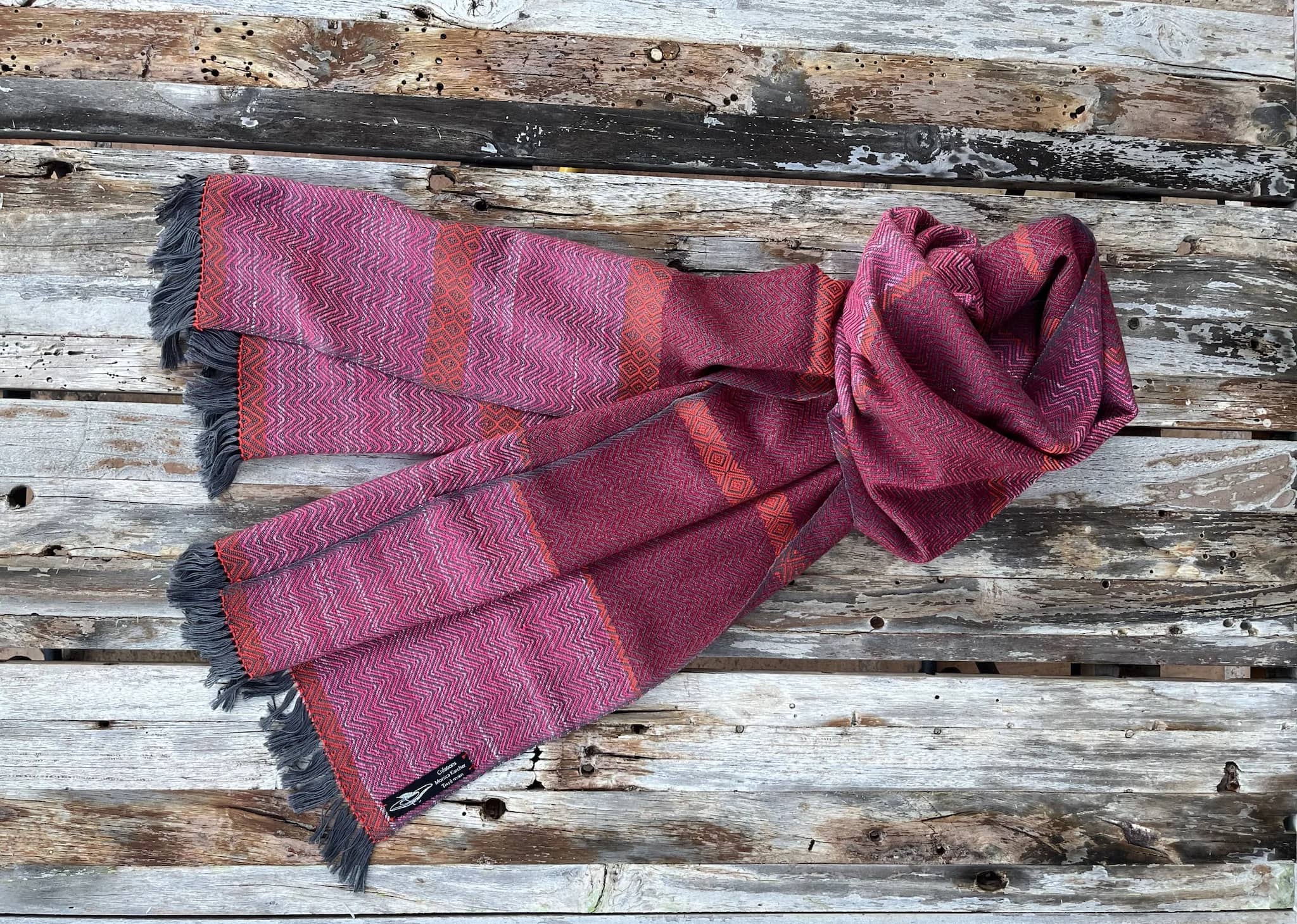 Étole tissée main, 100 % soie image principale