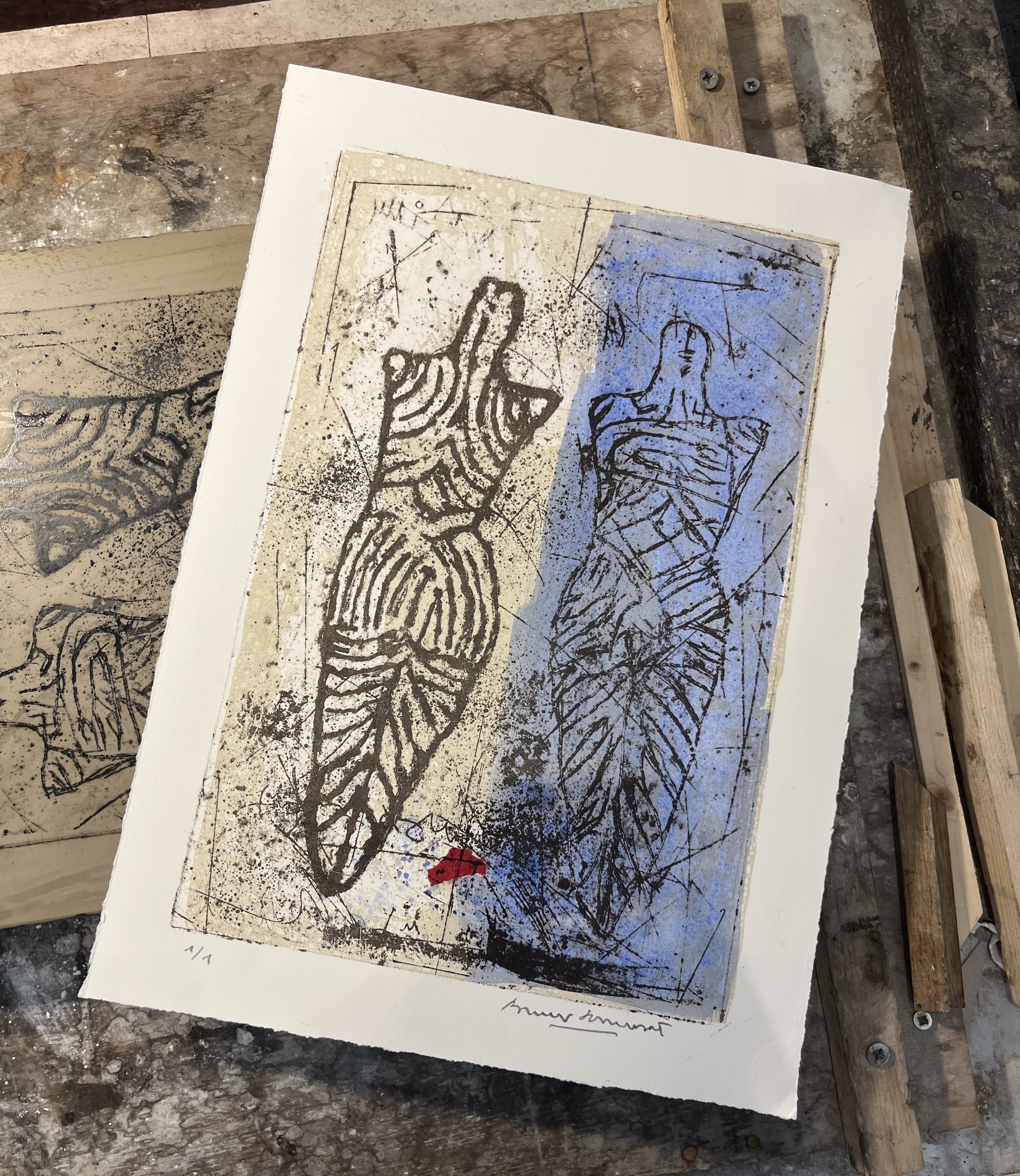 Vénus Bleu, lithographie image 1