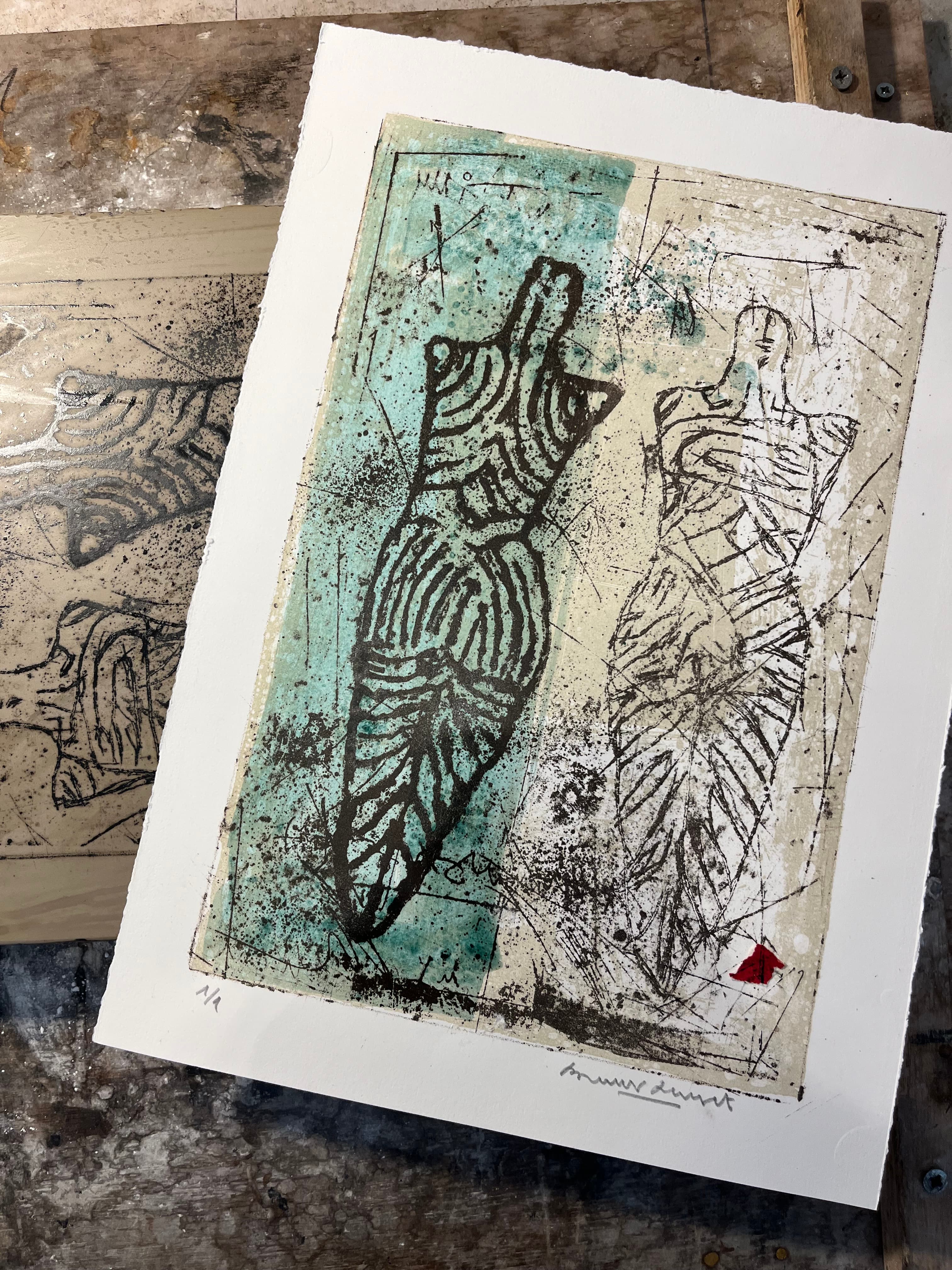 Vénus Duo — Vert (lithographie, épreuve unique 1/1)
