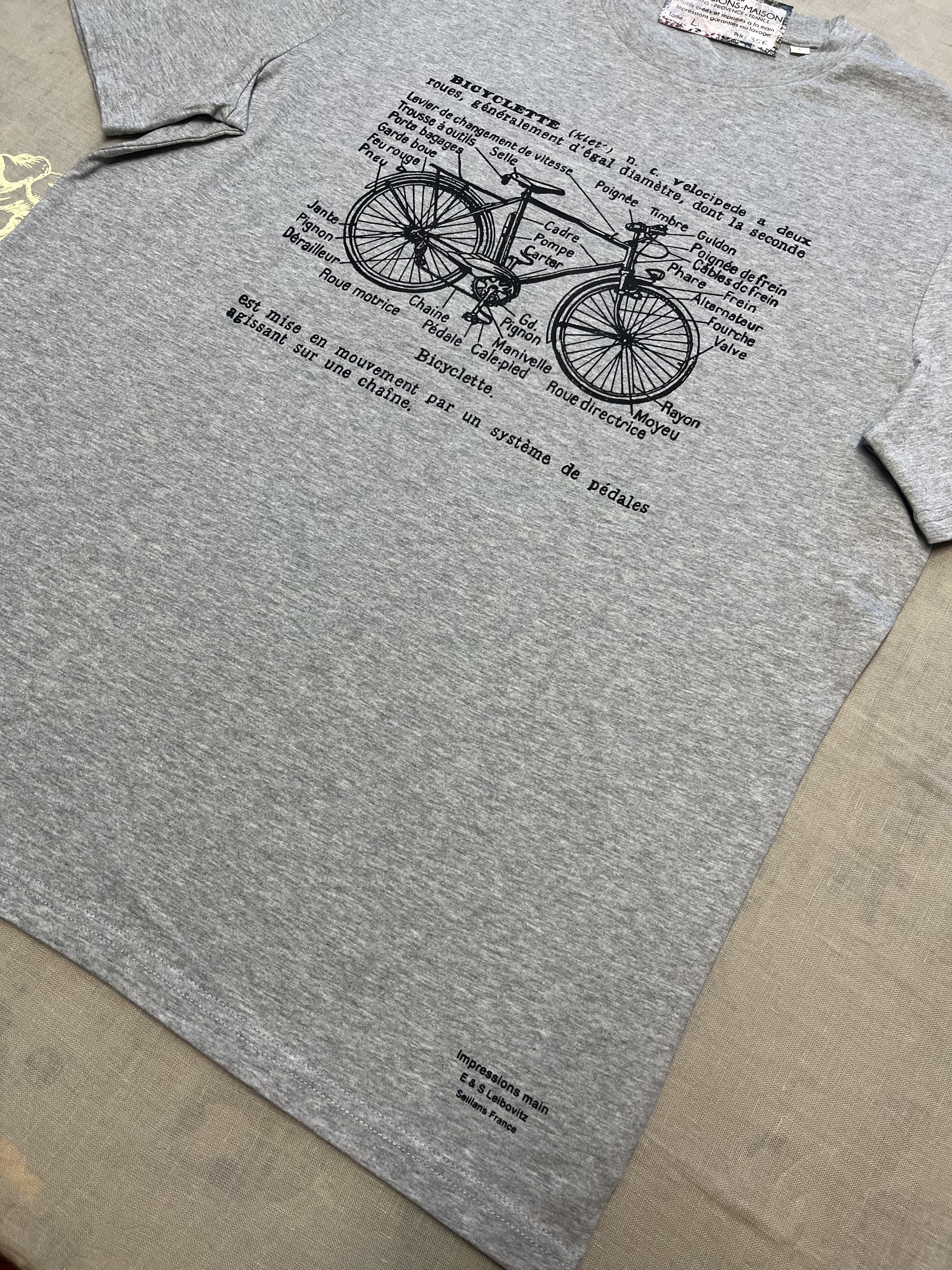 T-shirt sérigraphie artisanale “Bicyclette” image 4