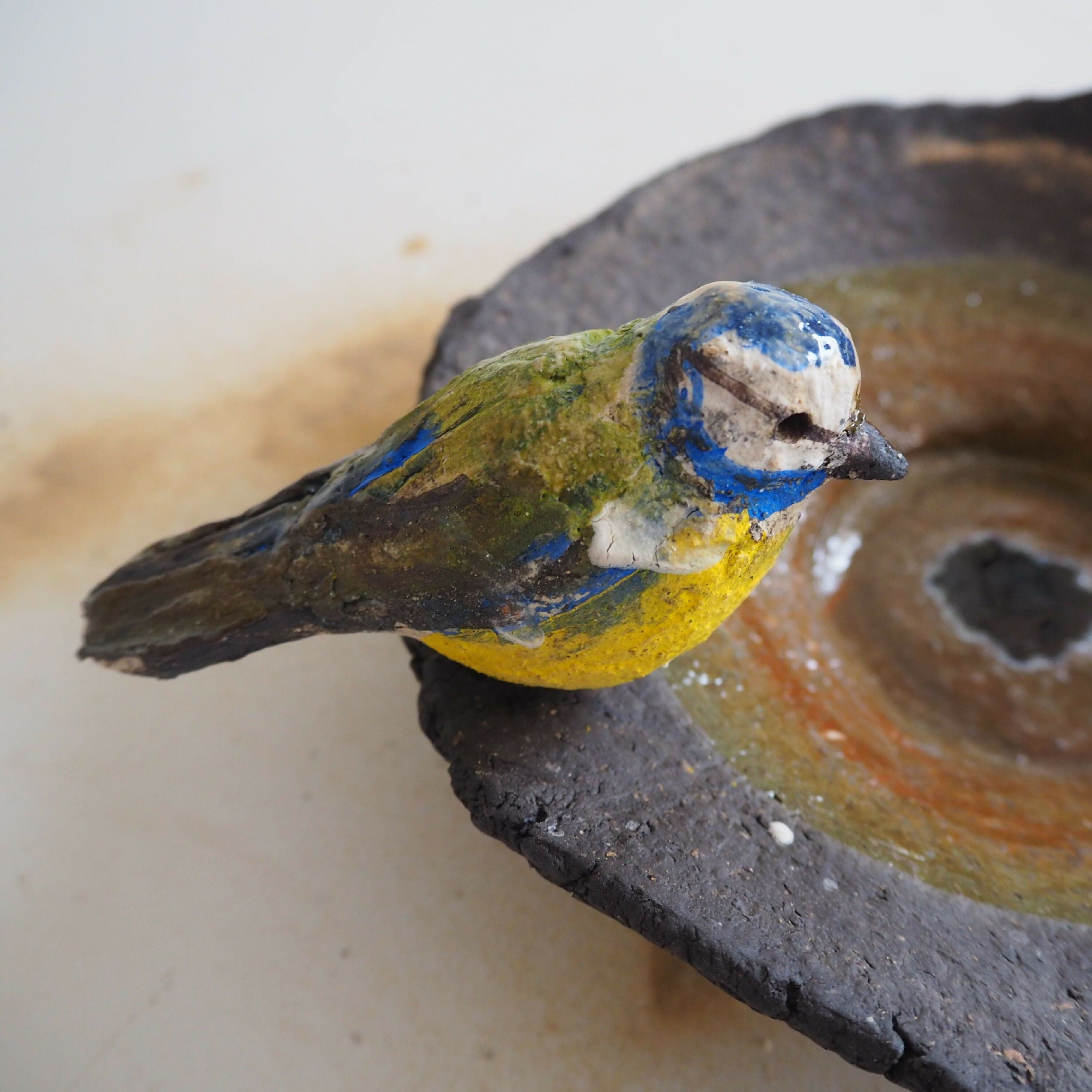 Coupelle à la mésange bleue (Grès) image 2