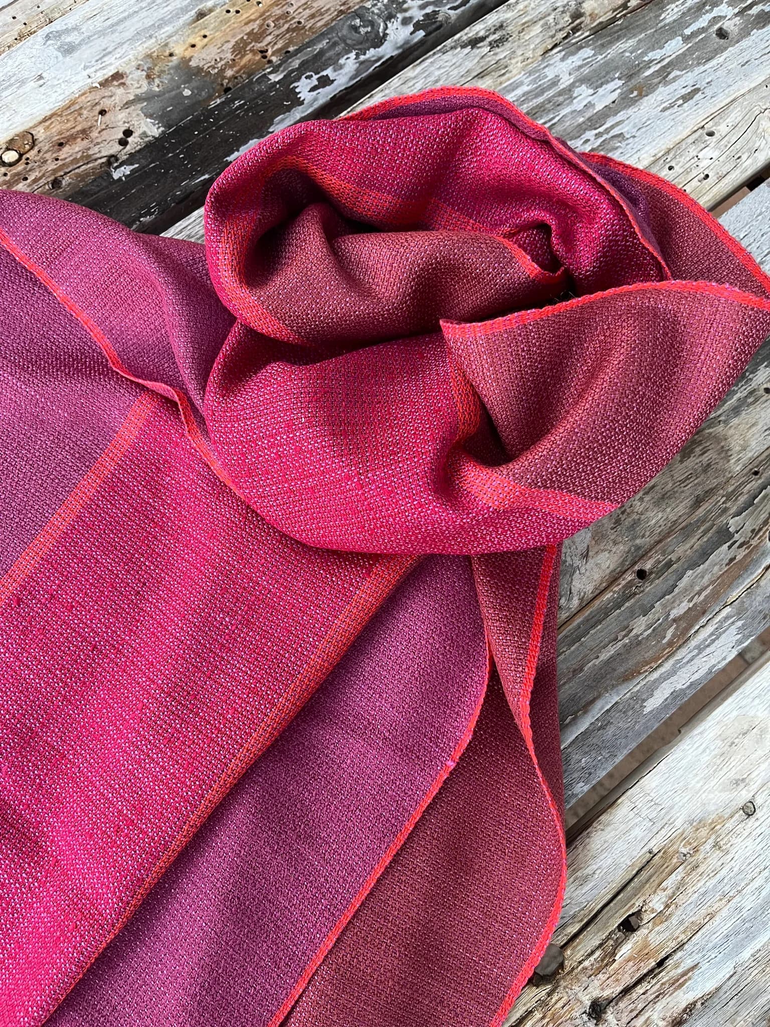 Étole tissée main, 100 % soie image 3