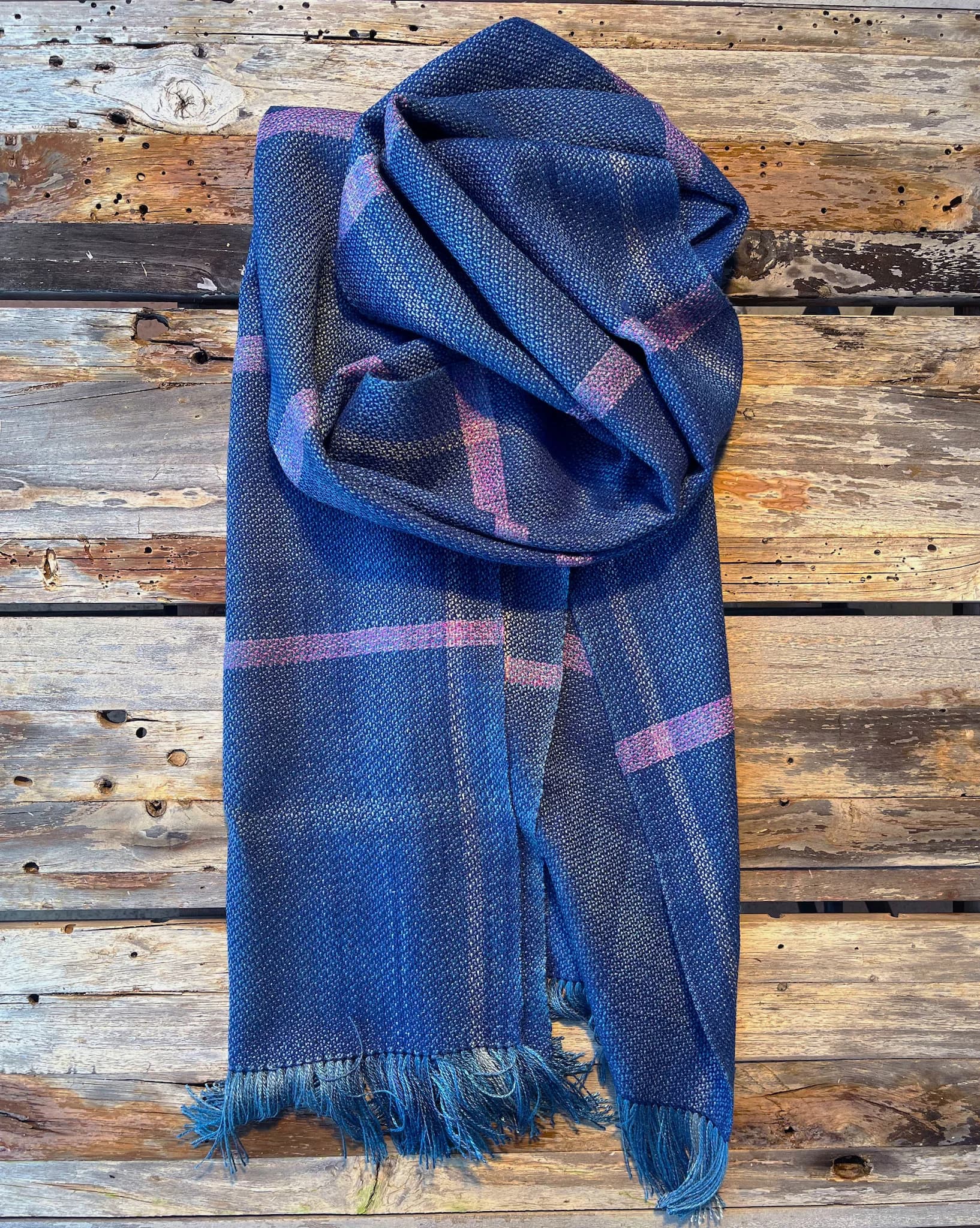 Étole tissée main — soie de mer & algue image 5