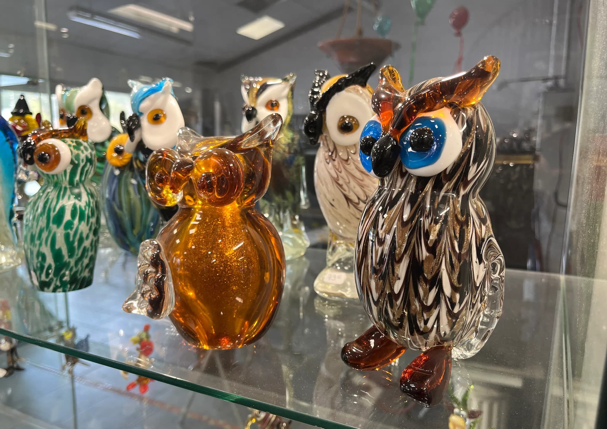 Hibou ou chouette en verre soufflé image 1