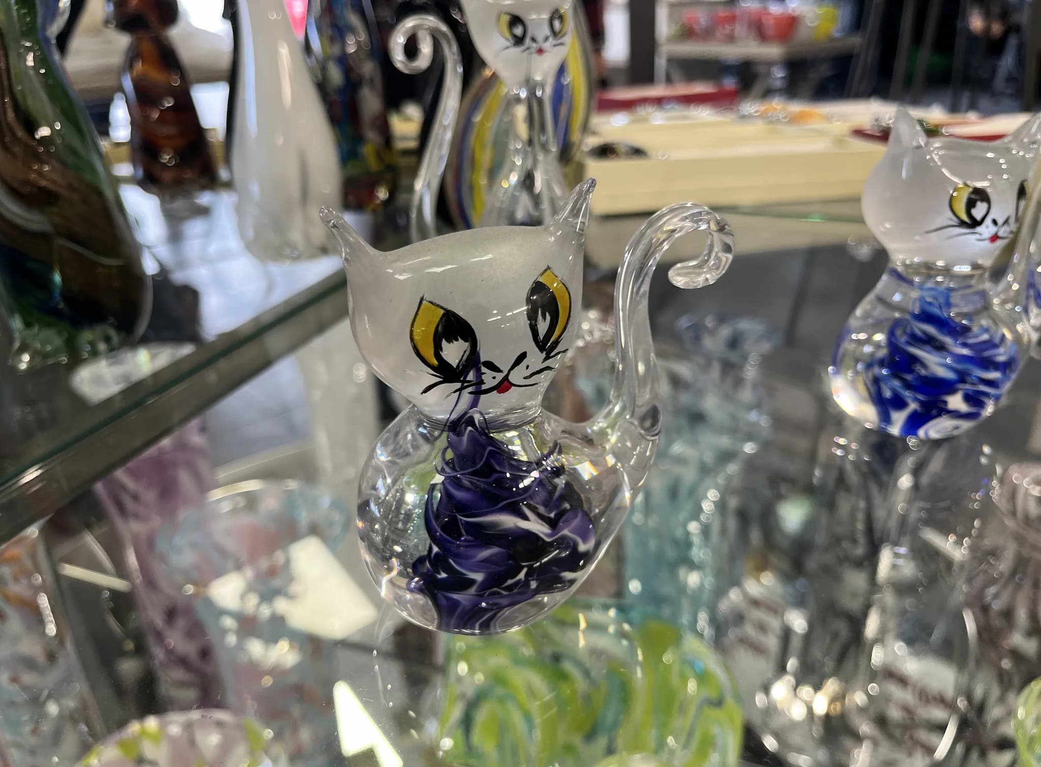 Le Chat Fripouille, verre soufflé artisanal image 2