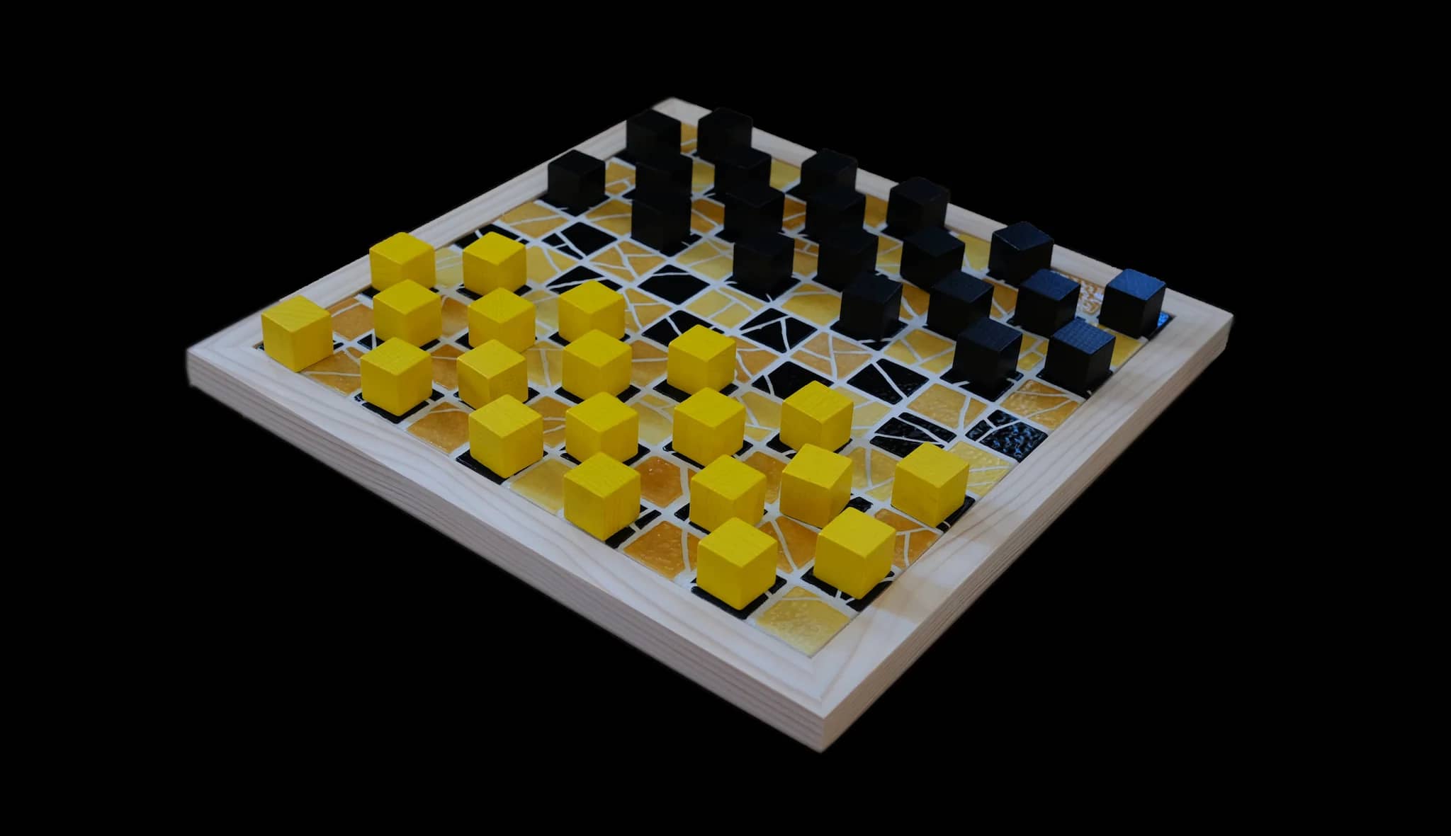 Jeu de dames jaune et noir image principale