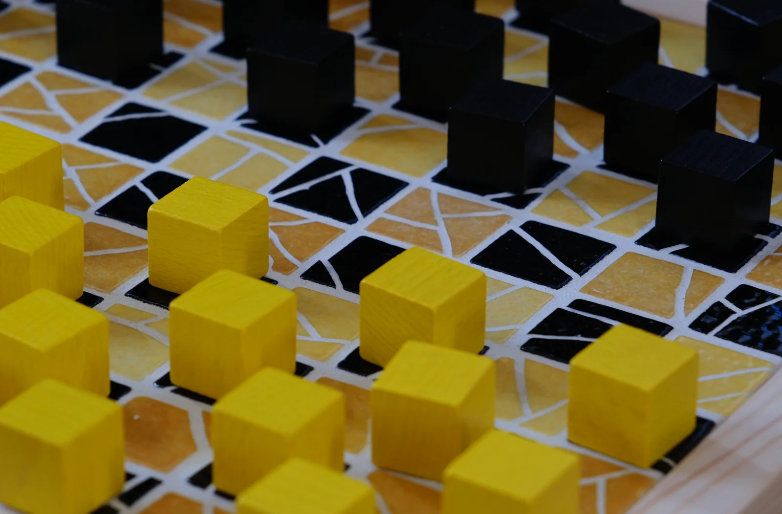 Jeu de dames jaune et noir image 2