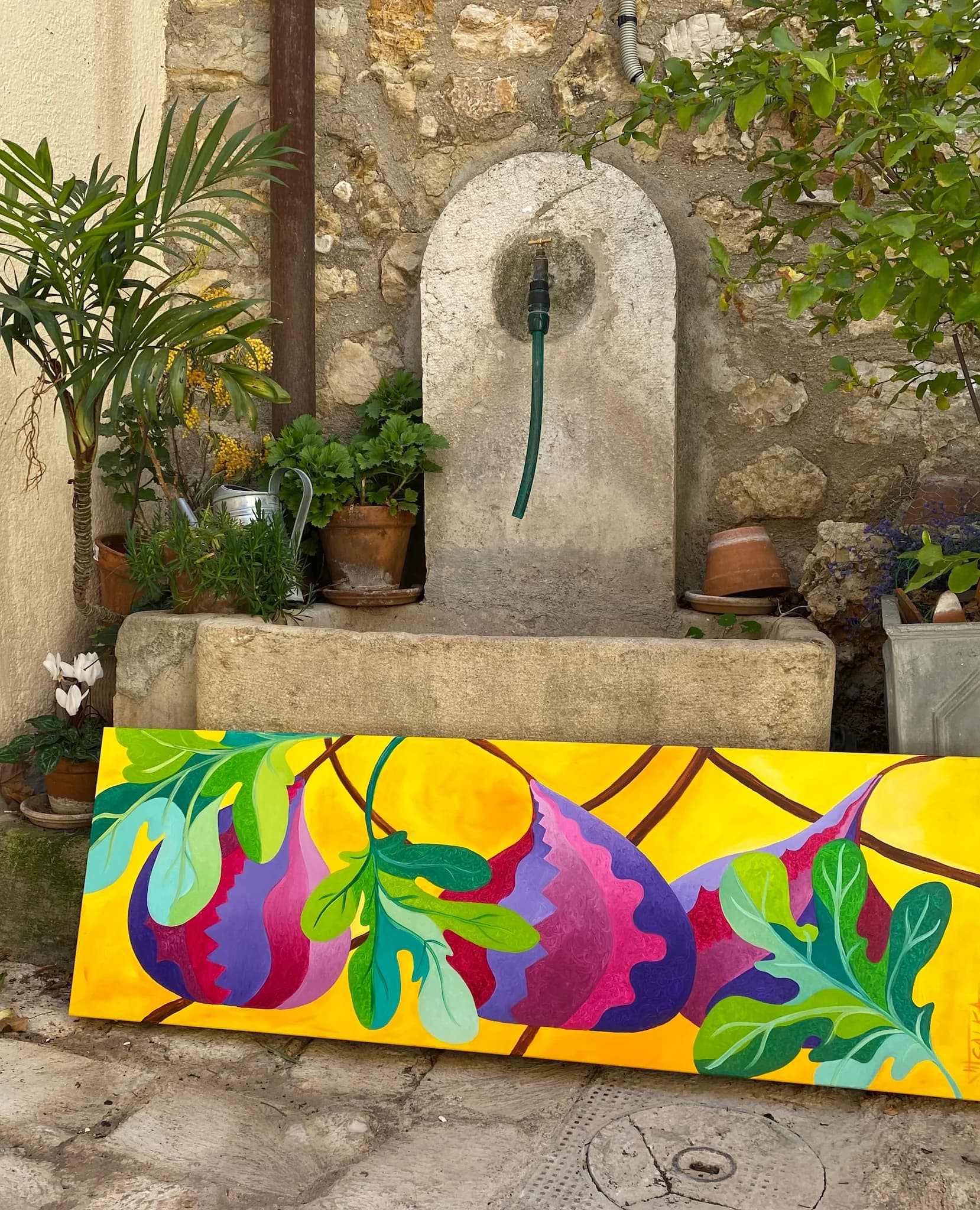 Peinture "Trois copines" image 2